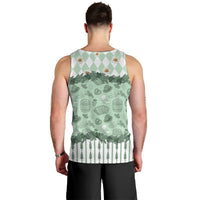 Oktoberfest Bavarian Heritage Men Tank Top Edelweiss Beer Festival Green Pattern