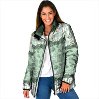 Oktoberfest Bavarian Heritage Padded Jacket Edelweiss Beer Festival Green Pattern