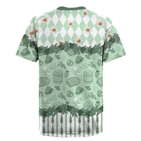 Oktoberfest Bavarian Heritage Rugby Jersey Edelweiss Beer Festival Green Pattern
