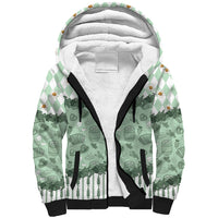 Oktoberfest Bavarian Heritage Sherpa Hoodie Edelweiss Beer Festival Green Pattern