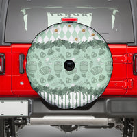 Oktoberfest Bavarian Heritage Spare Tire Cover Edelweiss Beer Festival Green Pattern