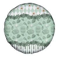 Oktoberfest Bavarian Heritage Spare Tire Cover Edelweiss Beer Festival Green Pattern