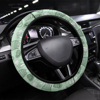 Oktoberfest Bavarian Heritage Steering Wheel Cover Edelweiss Beer Festival Green Pattern
