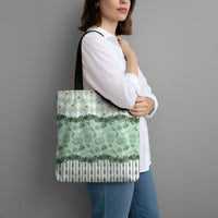 Oktoberfest Bavarian Heritage Tote Bag Edelweiss Beer Festival Green Pattern