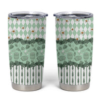 Oktoberfest Bavarian Heritage Tumbler Cup Edelweiss Beer Festival Green Pattern