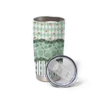Oktoberfest Bavarian Heritage Tumbler Cup Edelweiss Beer Festival Green Pattern