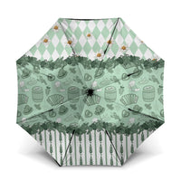 Oktoberfest Bavarian Heritage Umbrella Edelweiss Beer Festival Green Pattern