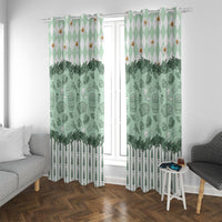 Oktoberfest Bavarian Heritage Window Curtain Edelweiss Beer Festival Green Pattern
