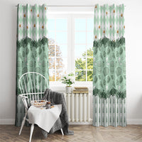 Oktoberfest Bavarian Heritage Window Curtain Edelweiss Beer Festival Green Pattern
