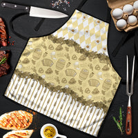 Oktoberfest Bavarian Heritage Apron Edelweiss Beer Festival Gold Pattern