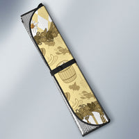 Oktoberfest Bavarian Heritage Auto Sun Shade Edelweiss Beer Festival Gold Pattern