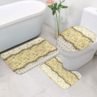 Oktoberfest Bavarian Heritage Bathroom Set Edelweiss Beer Festival Gold Pattern