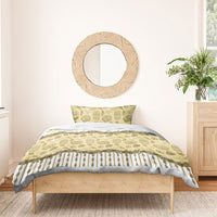 Oktoberfest Bavarian Heritage Bedding Set Edelweiss Beer Festival Gold Pattern