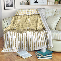 Oktoberfest Bavarian Heritage Blanket Edelweiss Beer Festival Gold Pattern