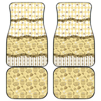 Oktoberfest Bavarian Heritage Car Mats Edelweiss Beer Festival Gold Pattern