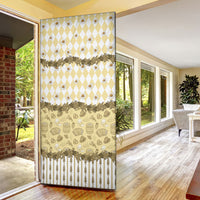 Oktoberfest Bavarian Heritage Door Cover Edelweiss Beer Festival Gold Pattern