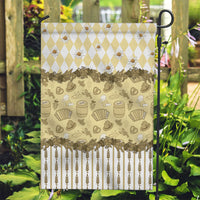 Oktoberfest Bavarian Heritage Garden Flag Edelweiss Beer Festival Gold Pattern