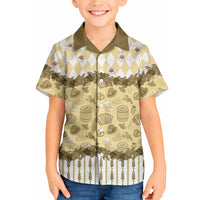 Oktoberfest Bavarian Heritage Hawaiian Shirt Edelweiss Beer Festival Gold Pattern