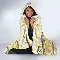 Oktoberfest Bavarian Heritage Hooded Blanket Edelweiss Beer Festival Gold Pattern