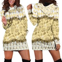 Oktoberfest Bavarian Heritage Hoodie Dress Edelweiss Beer Festival Gold Pattern