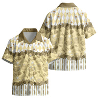 Oktoberfest Bavarian Heritage Kid Hawaiian Shirt Edelweiss Beer Festival Gold Pattern