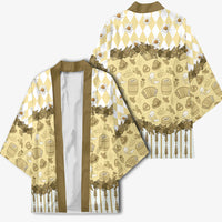 Oktoberfest Bavarian Heritage Kimono Edelweiss Beer Festival Gold Pattern