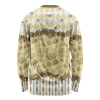 Oktoberfest Bavarian Heritage Long Sleeve Shirt Edelweiss Beer Festival Gold Pattern