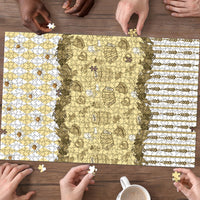 Oktoberfest Bavarian Heritage Puzzle Edelweiss Beer Festival Gold Pattern