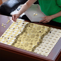 Oktoberfest Bavarian Heritage Puzzle Edelweiss Beer Festival Gold Pattern