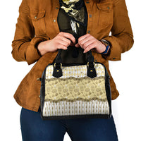 Oktoberfest Bavarian Heritage Shoulder Handbag Edelweiss Beer Festival Gold Pattern