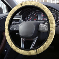 Oktoberfest Bavarian Heritage Steering Wheel Cover Edelweiss Beer Festival Gold Pattern