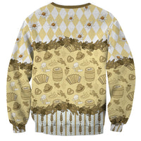 Oktoberfest Bavarian Heritage Sweatshirt Edelweiss Beer Festival Gold Pattern