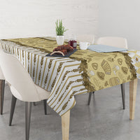 Oktoberfest Bavarian Heritage Tablecloth Edelweiss Beer Festival Gold Pattern