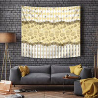 Oktoberfest Bavarian Heritage Tapestry Edelweiss Beer Festival Gold Pattern