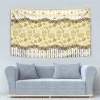 Oktoberfest Bavarian Heritage Tapestry Edelweiss Beer Festival Gold Pattern