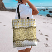 Oktoberfest Bavarian Heritage Tote Bag Edelweiss Beer Festival Gold Pattern