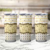 Oktoberfest Bavarian Heritage Tumbler Cup Edelweiss Beer Festival Gold Pattern