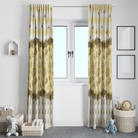 Oktoberfest Bavarian Heritage Window Curtain Edelweiss Beer Festival Gold Pattern
