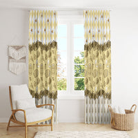 Oktoberfest Bavarian Heritage Window Curtain Edelweiss Beer Festival Gold Pattern