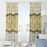 Oktoberfest Bavarian Heritage Window Curtain Edelweiss Beer Festival Gold Pattern