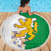 Radnorshire Wales Beach Blanket Map and Emblem Celtic Style - Wonder Print Shop