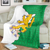 Radnorshire Wales Blanket Map and Emblem Celtic Style - Wonder Print Shop