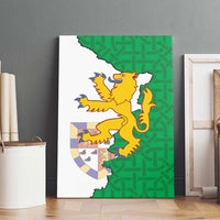 Radnorshire Wales Canvas Wall Art Map and Emblem Celtic Style - Wonder Print Shop