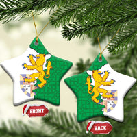 Radnorshire Wales Ceramic Ornament Map and Emblem Celtic Style - Wonder Print Shop