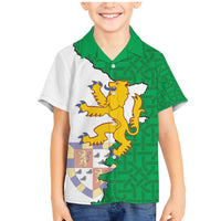 Radnorshire Wales Family Matching Mermaid Dress and Hawaiian Shirt Map and Emblem Celtic Style - Wonder Print Shop