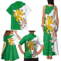 Radnorshire Wales Family Matching Tank Maxi Dress and Hawaiian Shirt Map and Emblem Celtic Style - Wonder Print Shop