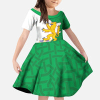 Radnorshire Wales Kid Short Sleeve Dress Map and Emblem Celtic Style - Wonder Print Shop