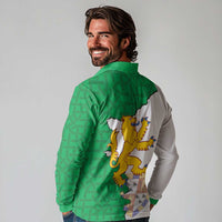 Radnorshire Wales Long Sleeve Polo Shirt Map and Emblem Celtic Style - Wonder Print Shop