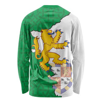 Radnorshire Wales Long Sleeve Shirt Map and Emblem Celtic Style - Wonder Print Shop