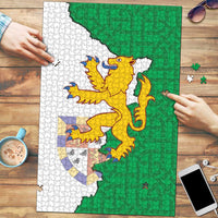 Radnorshire Wales Puzzle Map and Emblem Celtic Style - Wonder Print Shop